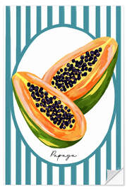 Sticker mural Papaya