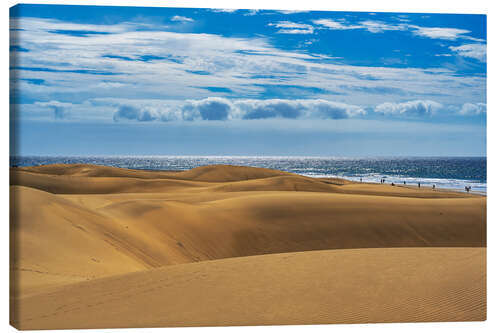 Obraz na płótnie Dunes of Maspalomas with Atlantic Ocean