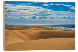 Holzbild Dünen von Maspalomas mit Atlantik