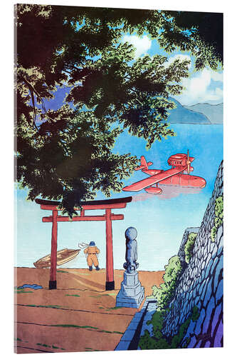 Stampa su vetro acrilico The red plane