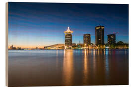 Holzbild Moderne Architektur in Amsterdam, Niederlande