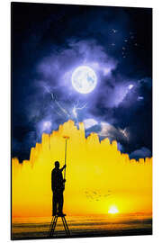 Stampa su alluminio Painter who repaints night into day - Gen Z