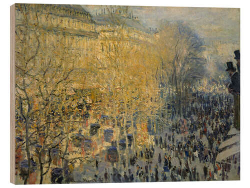 Hout print Boulevard des Capucines in Paris, 1873