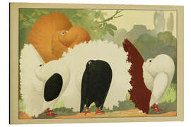 Tableau en aluminium Fantail Pigeons - Emil Schachtzabel