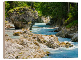 Obraz na drewnie Gorge of the Rissbach in the Karwendel Mountains, Bavaria II