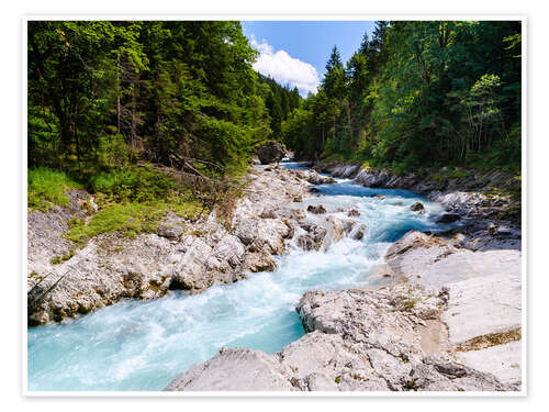 Poster Gorge of the Rissbach in the Karwendel Mountains, Bavaria I