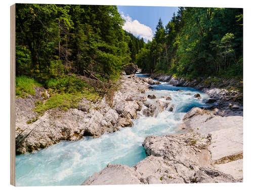 Obraz na drewnie Gorge of the Rissbach in the Karwendel Mountains, Bavaria I