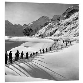 Hartschaumbild Skicamp in der Schweiz, 1941