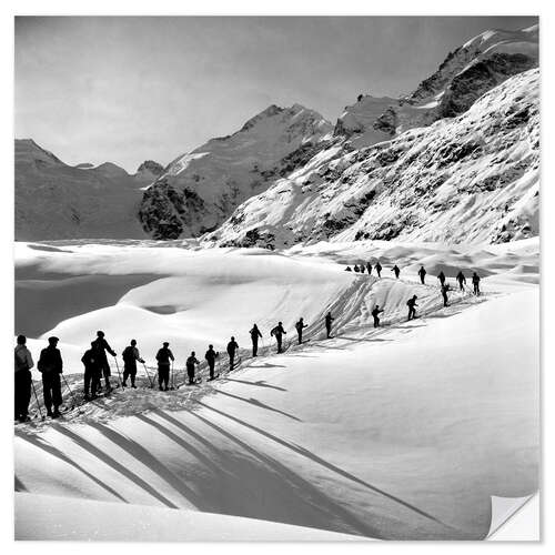 Självhäftande poster Switzerland Ski Camp, 1941