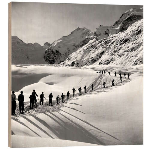 Cuadro de madera Switzerland Ski Camp, 1941