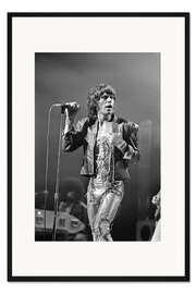 Gerahmter Kunstdruck Mick Jagger, Rolling Stones in der Berner Festhalle, 1973