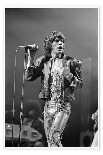 Poster Mick Jagger, Rolling Stones at the Berner Festhalle, 1973