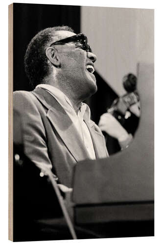 Tableau en bois Ray Charles, Montreux Jazz Festival, 1978