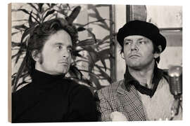 Holzbild Michael Douglas und Jack Nicholson in Zürich