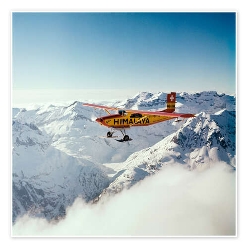 Poster Flugzeug "Yeti" der Schweizer Dhaulagiri-Expedition, 1960