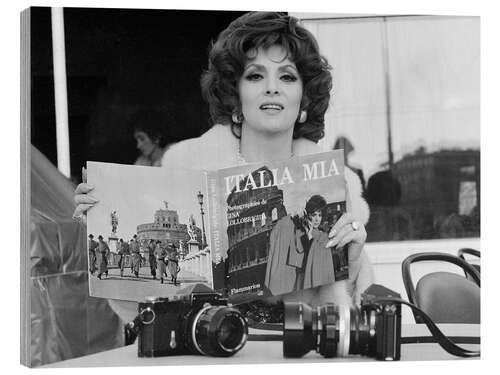 Quadro de madeira Gina Lollobrigida, Italia mia, 1973
