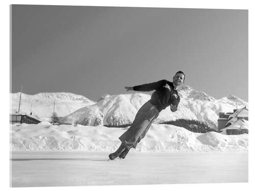 Acrylic print Figure Skating, St. Moritz 1948