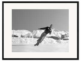 Ingelijste kunstdruk Figure Skating, St. Moritz 1948