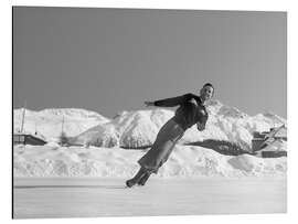 Magnettafel Eiskunstlauf, St. Moritz, 1948