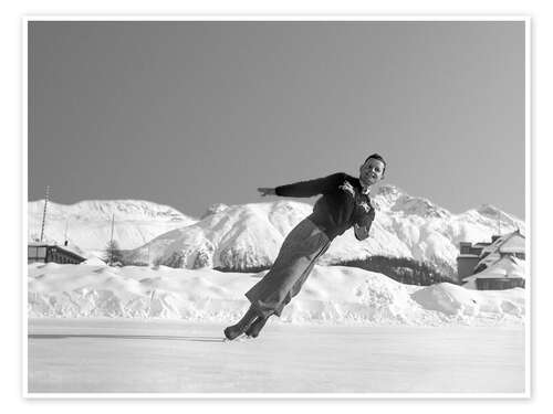 Plakat Figure Skating, St. Moritz 1948