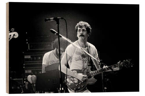 Wood print Carlos Santana, Zurich, 1976 II