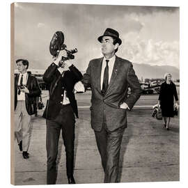 Holzbild Gregory Peck, Schweiz, 1966