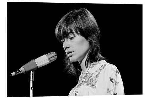 Tableau en aluminium Francoise Hardy, Lausanne, 1970