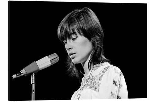 Tableau en plexi-alu Francoise Hardy, Lausanne, 1970