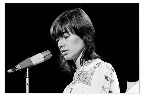 Sticker mural Francoise Hardy, Lausanne, 1970