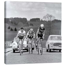 Leinwandbild Radsportler bei der Tour de Romandie 1963