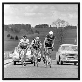 Gerahmter Kunstdruck Radsportler bei der Tour de Romandie 1963