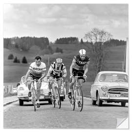 Wandsticker Radsportler bei der Tour de Romandie 1963