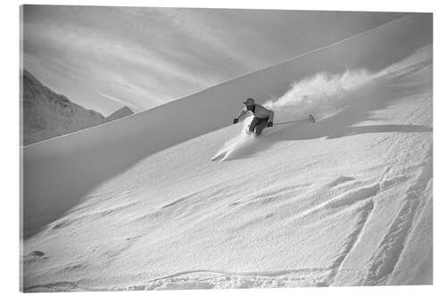 Acrylglas print Rudi Rominger skiing, 1940