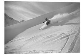 Hartschaumbild Rudi Rominger beim Skifahren, 1940