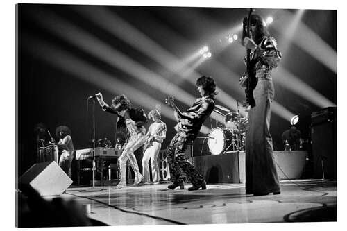 Akrylglastavla Rolling Stones in concert, Bern Festhalle, 1975