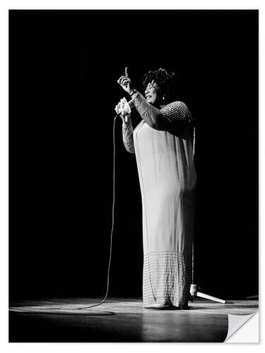 Selvklebende plakat Ella Fitzgerald in Zurich, 1967
