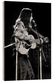 Holzbild Joan Baez in Montreux, 1973