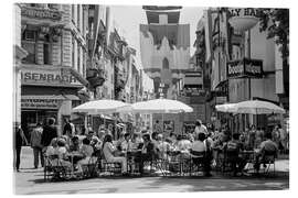 Acrylic print Street café in Zurich, 1980
