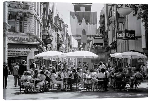 Tableau sur toile Street café in Zurich, 1980