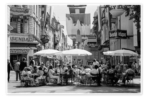 Poster Straßencafé in Zürich, 1980