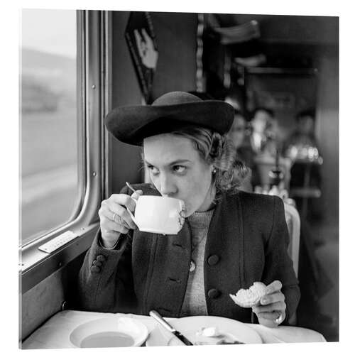 Acrylic print Breakfast in a dining car of SBB Train, 1941