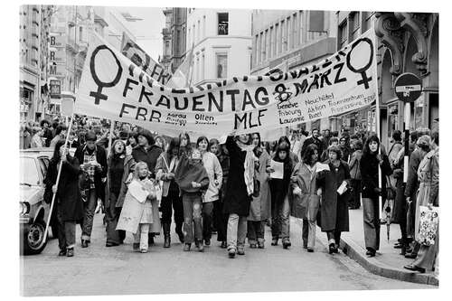 Acrylic print Demonstration on Women’s Day, March 8, 1977