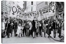 Tableau sur toile Demonstration on Women’s Day, March 8, 1977
