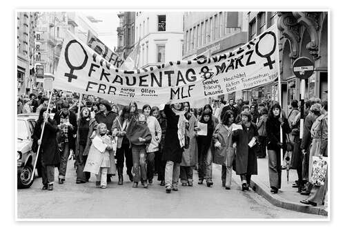 Plakat Demonstration on Women’s Day, March 8, 1977