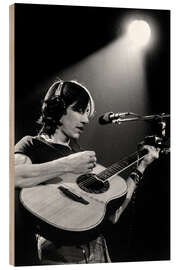 Wood print Roger Waters in concert with Pink Floyd, 1977