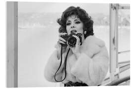 Acrylglasbild Gina Lollobrigida am Genfer See, 1973