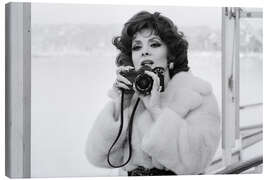Obraz na płótnie Gina Lollobrigida on Lake Geneva, 1973