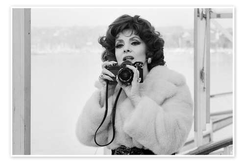 Póster Gina Lollobrigida on Lake Geneva, 1973