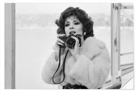 Wandsticker Gina Lollobrigida am Genfer See, 1973