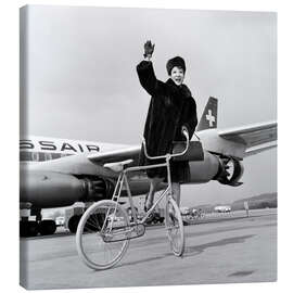 Obraz na płótnie Lilly Yokoi, prima ballerina of bicycles, Zurich, 1962